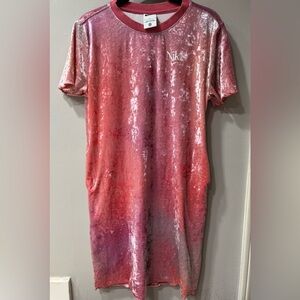Nike Velour Mini Dress , Pink Size L